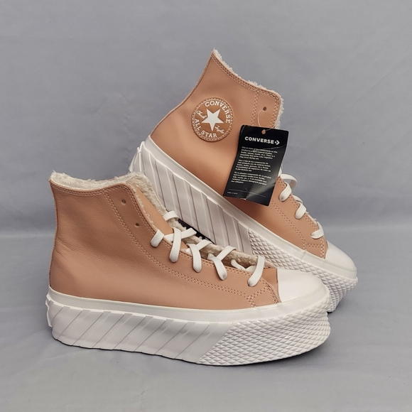 Converse Shoes - New Converse Lift 2X Hi Platform Sneakers Women's Size 9.5 Leather High-Top